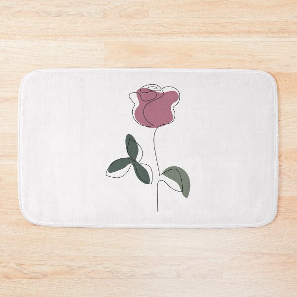 Item preview, Single Pink Stem Line Rose  designed and sold by HappyLifeCreate.