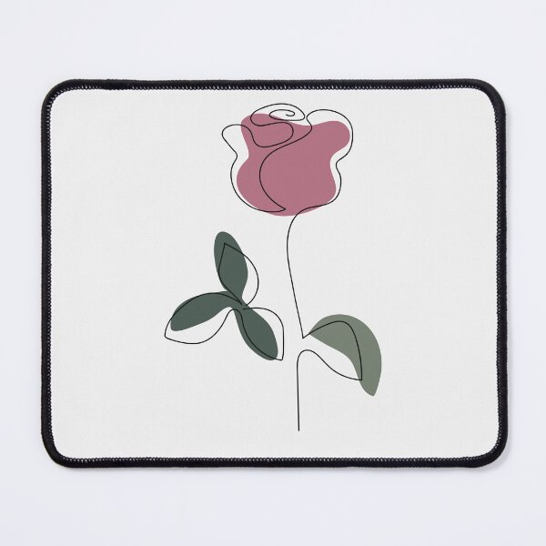 Item preview, Single Pink Stem Line Rose designed and sold by HappyLifeCreate.
