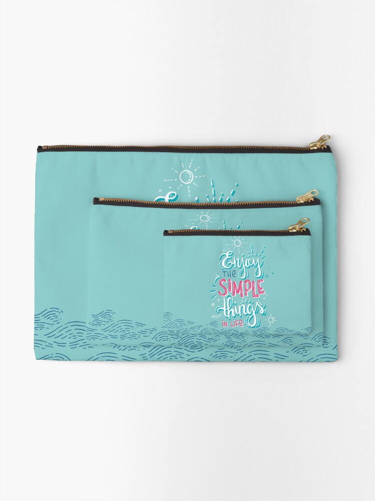 Alternate view of Enjoy the simple things in life - Colorful lettering Zipper Pouch