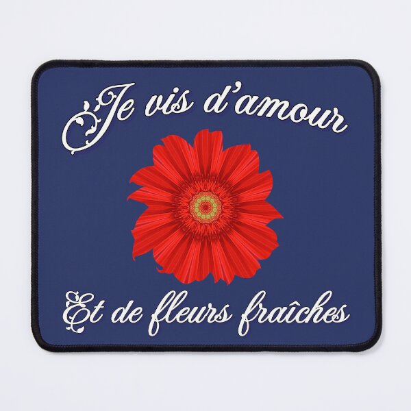 Item preview, I live with love and Fresh Flowers - Coral Red - Floral pattern designed and sold by LV-creator.