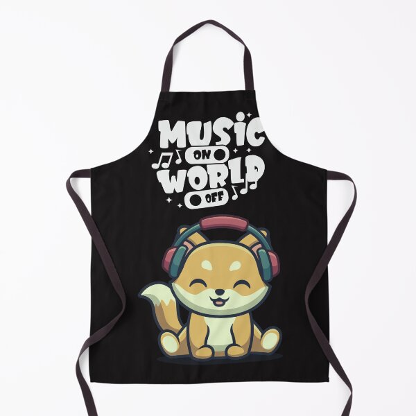 Item preview, Music on World off -Fox sitting hearing music designed and sold by All-About-Life.