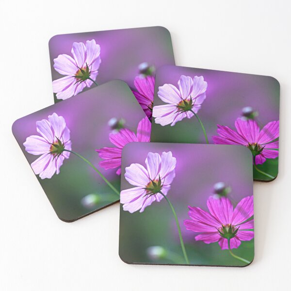 Item preview, Purple cosmos flowers on nature background designed and sold by olena2552.