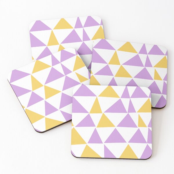 Item preview, Purple and yellow triangles designed and sold by CatsHappy.