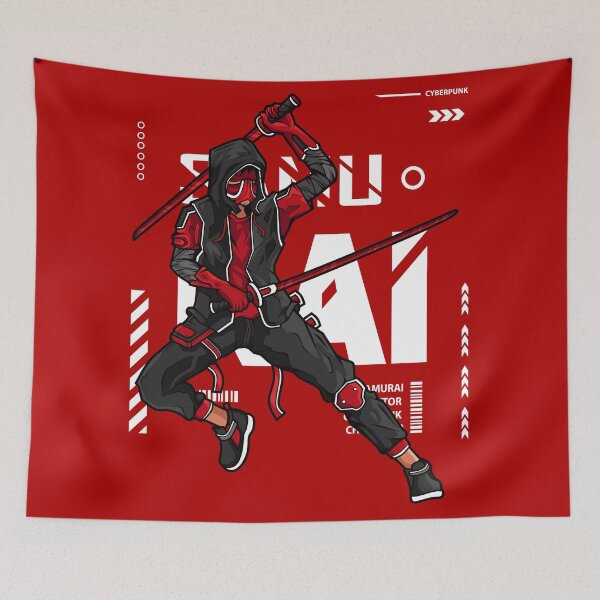 Item preview, Modern Samurai Ninja Assassin Cyberpunk  designed and sold by Christosign.