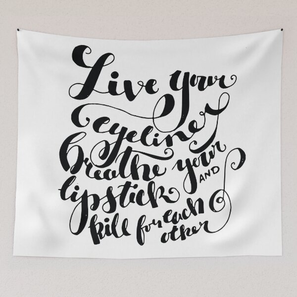 Item preview, Make-up Beauty Quote - Lipstick Eyeliner Hand-lettering designed and sold by AnanasArt.