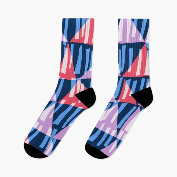 Item preview, Colourful triangle stripe pattern designed and sold by CatsHappy.