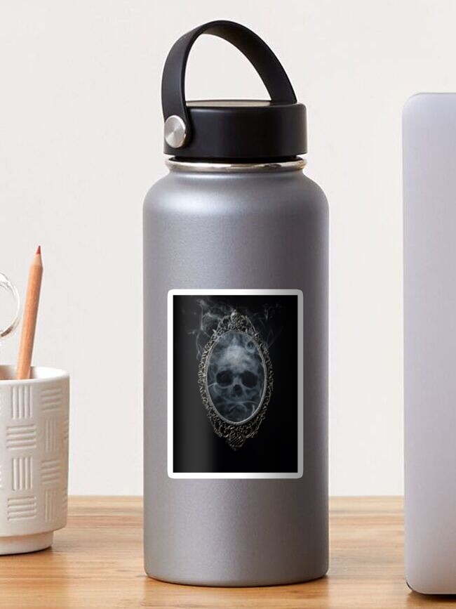 Thumbnail 1 of 3, Sticker, Halloween Mirror designed and sold by Bien Design.