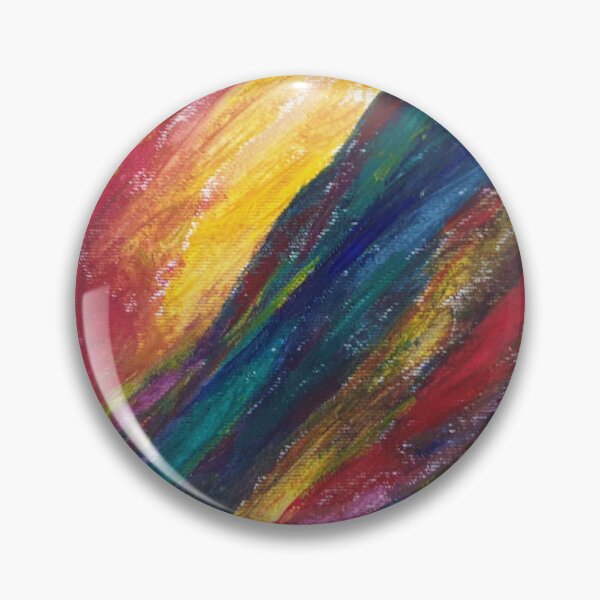 Item preview, The Mountain abstract design multicoloured stripes acrylic painting  designed and sold by WorldOfWendyArt.