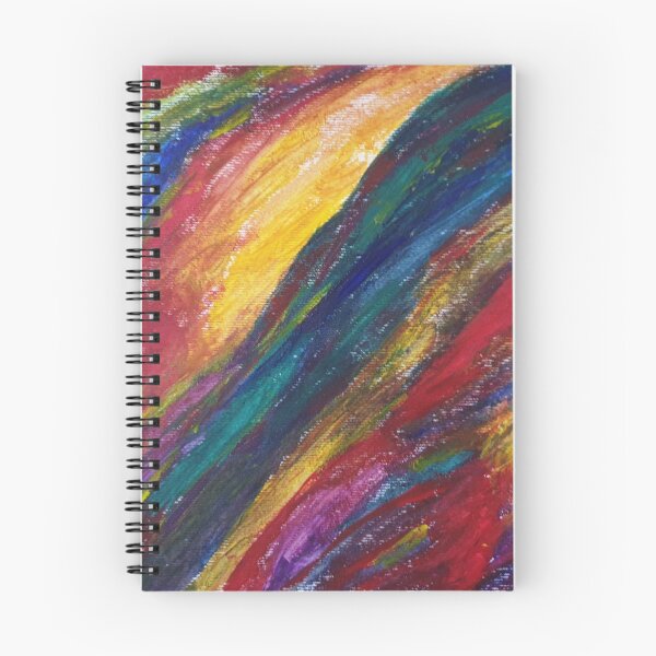 Item preview, The Mountain abstract design multicoloured stripes acrylic painting  designed and sold by WorldOfWendyArt.