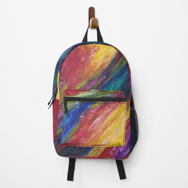 Item preview, The Mountain abstract design multicoloured stripes acrylic painting  designed and sold by WorldOfWendyArt.