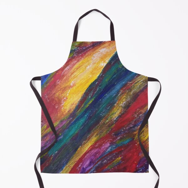 Item preview, The Mountain abstract design multicoloured stripes acrylic painting  designed and sold by WorldOfWendyArt.