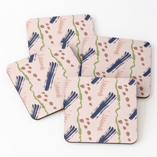 Item preview, abstract pattern on a pinkish background . smears , brush prints , smudges . designed and sold by Atrinheart.