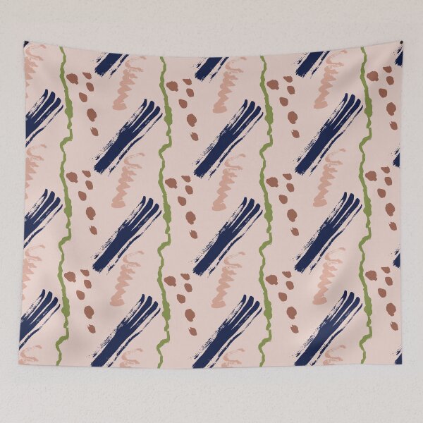 Item preview, abstract pattern on a pinkish background . smears , brush prints , smudges . designed and sold by Atrinheart.