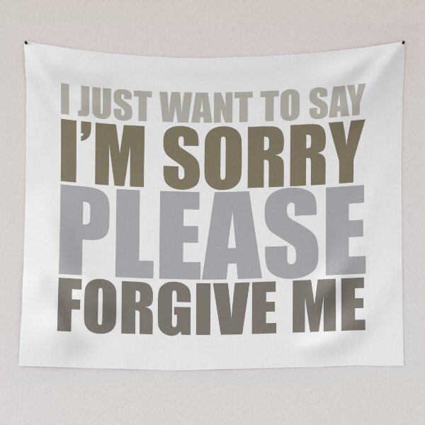 Item preview, IM SORRY, PLEASE FORGIVE ME GRAY designed and sold by BeCoolByHarun.
