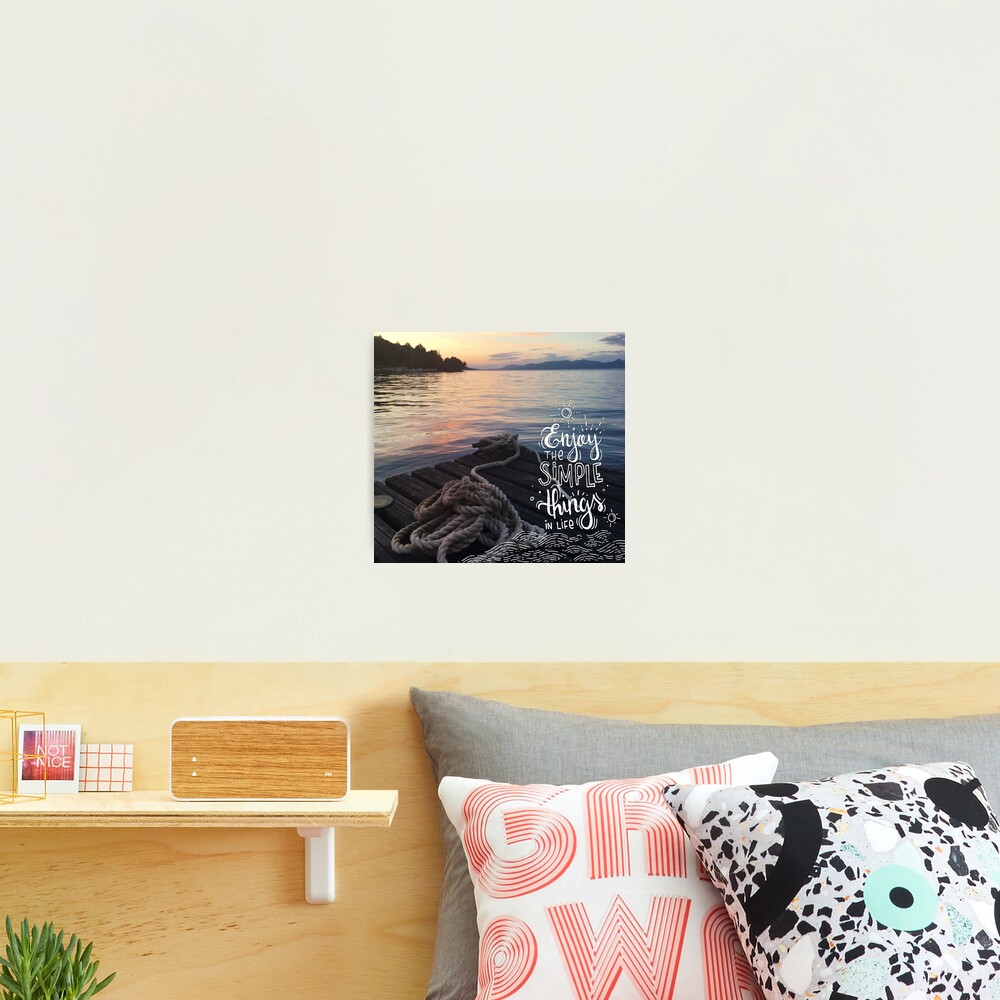 Enjoy the simple things in life - Landscape by the sea Photographic Print