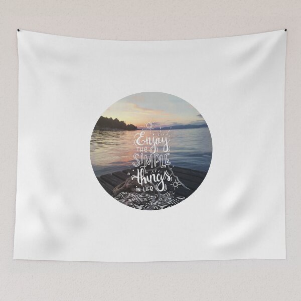 Item preview, Enjoy the simple things in life - Landscape by the sea designed and sold by Miruna Illustration.