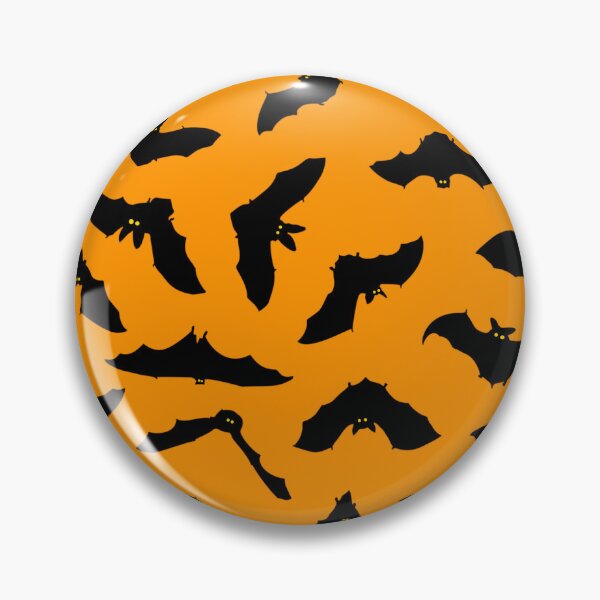 Item preview, Orange Halloween Bat Pattern designed and sold by Julie Erin Designs.