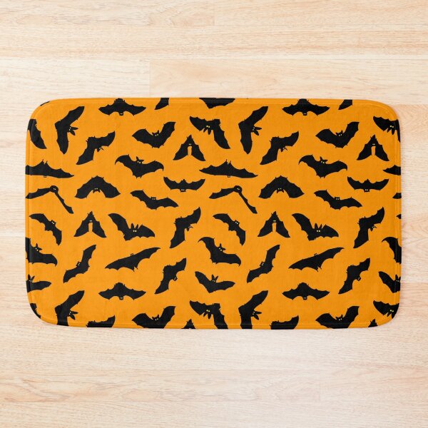 Item preview, Orange Halloween Bat Pattern designed and sold by Julie Erin Designs.