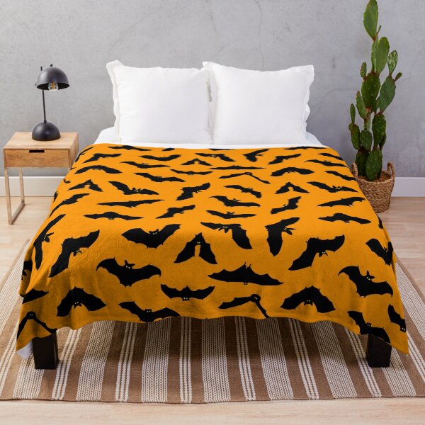Item preview, Orange Halloween Bat Pattern designed and sold by Julie Erin Designs.