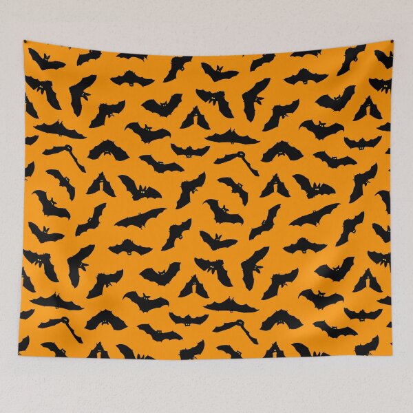 Item preview, Orange Halloween Bat Pattern designed and sold by Julie Erin Designs.