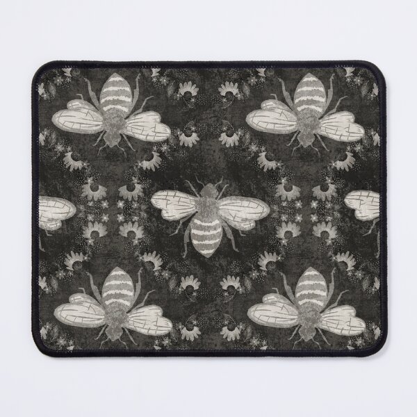 Item preview, Bumble Bee and Flowers Gray designed and sold by Booneb.