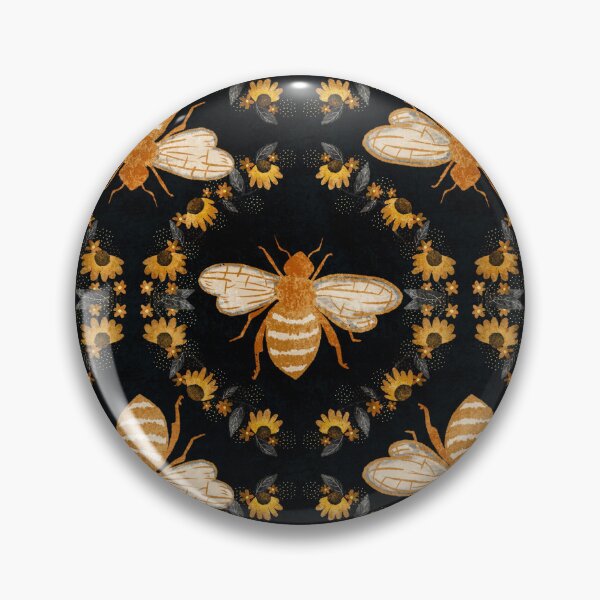 Item preview, Bumble Bee and Flowers Black designed and sold by Booneb.