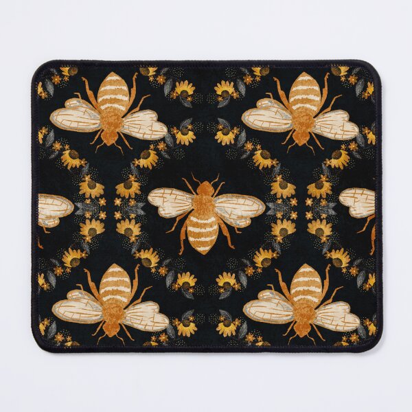 Item preview, Bumble Bee and Flowers Black designed and sold by Booneb.