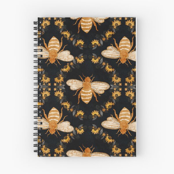 Item preview, Bumble Bee and Flowers Black designed and sold by Booneb.