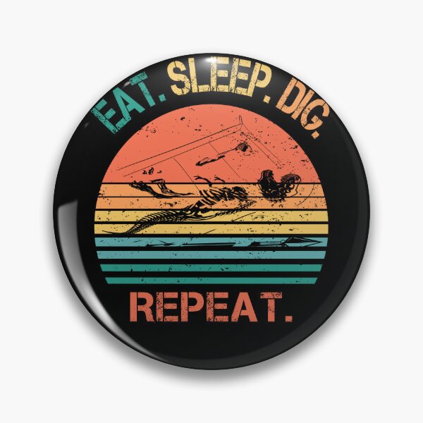 Item preview, Archeology retro sunset eat sleep dig repeat designed and sold by TipTopTapo.