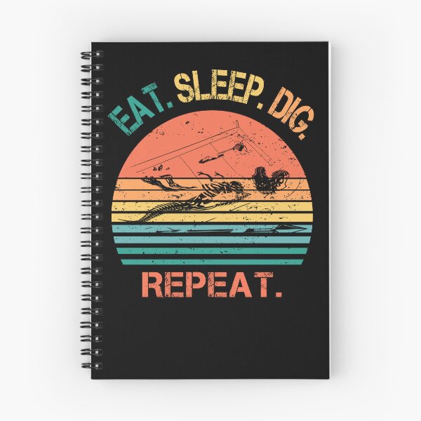 Item preview, Archeology retro sunset eat sleep dig repeat designed and sold by TipTopTapo.