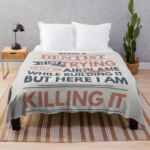 Item preview, Being A Dentist Is Like Trying To Fly An Airplane While Building It But Here I Am Killing It Dentist Quotes Dentist Funny Gift idea Funny Dentist Design designed and sold by Mmmm3344.