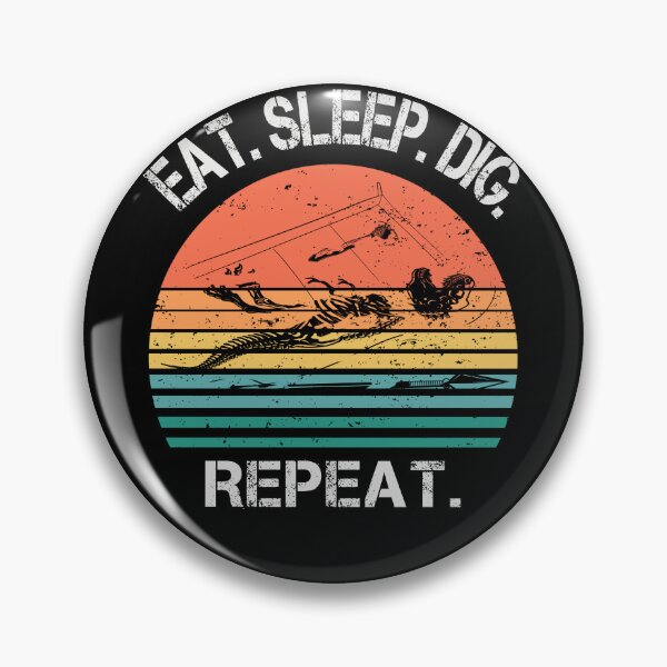 Item preview, Archeology retro sunset eat sleep dig repeat designed and sold by TipTopTapo.