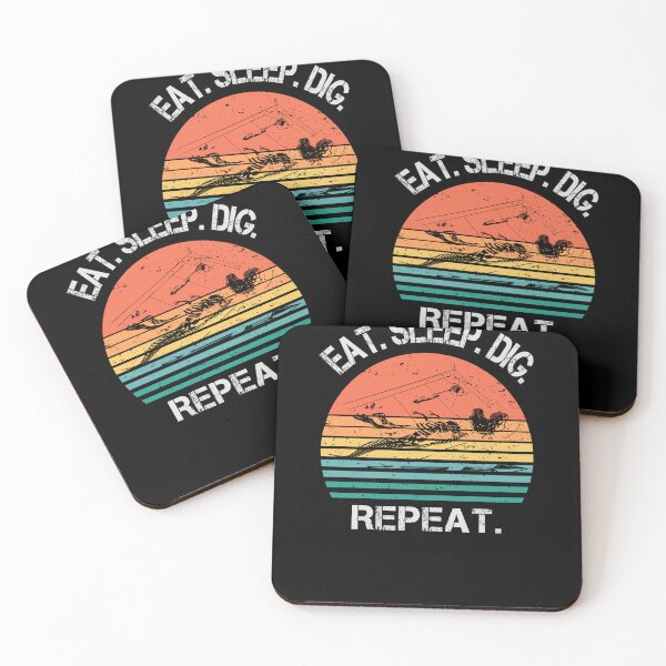 Item preview, Archeology retro sunset eat sleep dig repeat designed and sold by TipTopTapo.