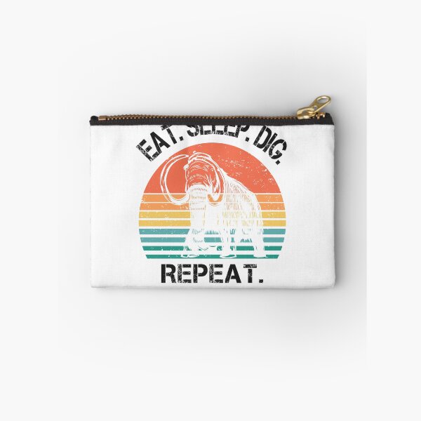 Item preview, Mammoth Archeology retro sunset eat sleep dig repeat designed and sold by TipTopTapo.