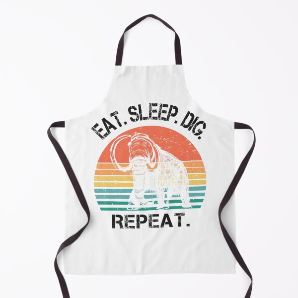 Item preview, Mammoth Archeology retro sunset eat sleep dig repeat designed and sold by TipTopTapo.