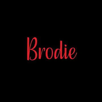 Girls Dog Name Brodie Sticker