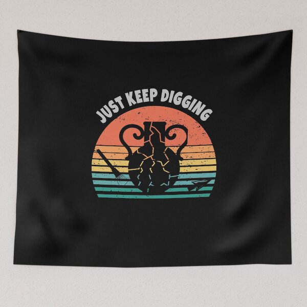 Item preview, Broken jug Archeology retro sunset just keep digging designed and sold by TipTopTapo.