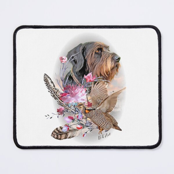 Item preview, German Wirehaired Pointer with Partridge designed and sold by TammyHunterArt.