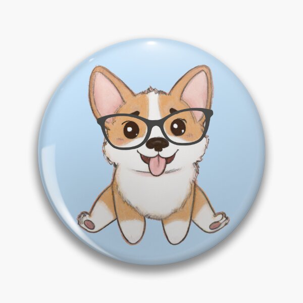 Item preview, Corgi with Glasses designed and sold by Calista Media.