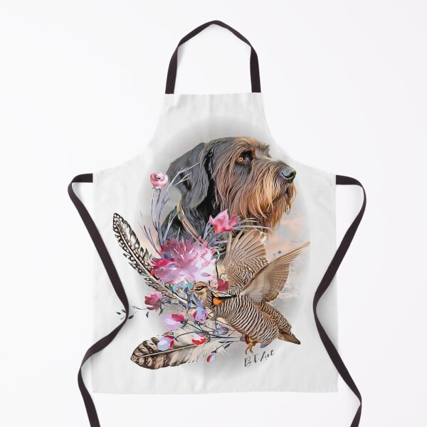Item preview, German Wirehaired Pointer  with  Partridge  designed and sold by TammyHunterArt.