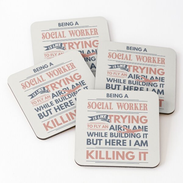 Item preview, Being A Social Worker Is Like Trying To Fly An Airplane While Building It But Here I Am Killing It Social Worker Quotes Social Worker Funny Gift idea Funny Social Worker Design designed and sold by Mmmm3344.