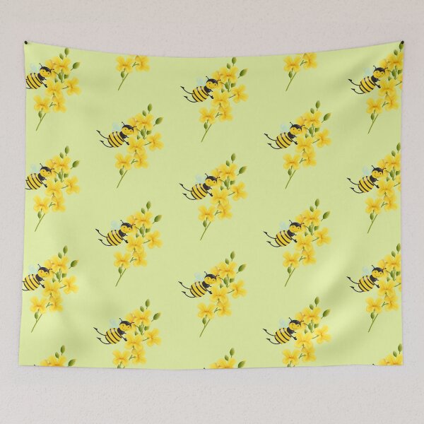 Item preview, Cartoon Bee And Yellow Flowers Puppycat Cardamon designed and sold by DjoooDjooo.