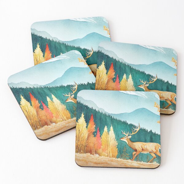 Item preview, Deer in the Mounatins-Autumn Watercolor designed and sold by anthonylonder.