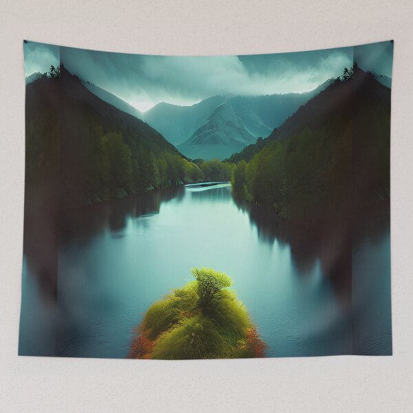 Item preview, Small Island on a Calm River Photography designed and sold by Evolvity.