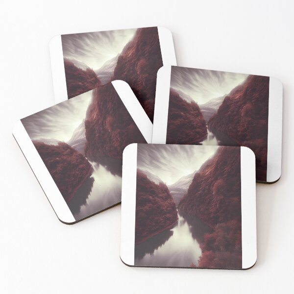 Item preview, Calm River and Trees With Red Leaves designed and sold by Evolvity.