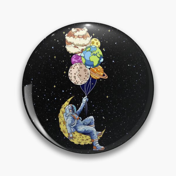Item preview, space man travel on crescent designed and sold by Plastic1997.