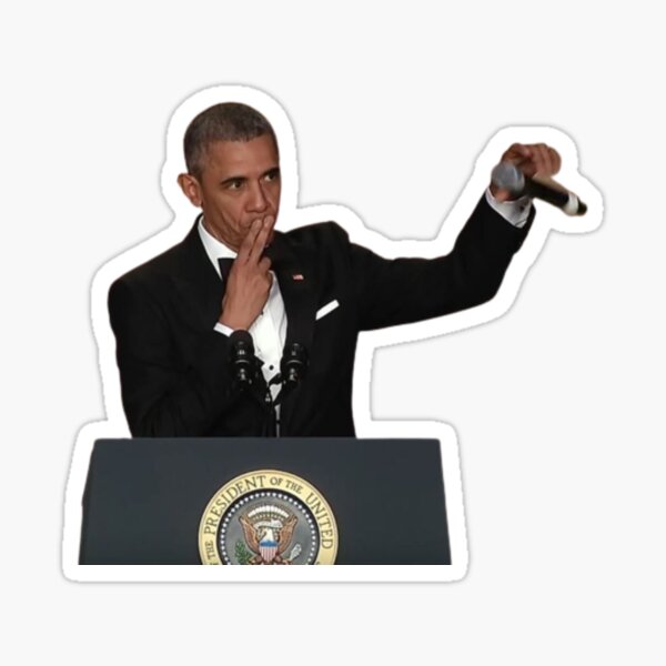 Artikel-Vorschau von Barack Obama Drop Mic Meme Aufkleber, designt und verkauft von Teetans.