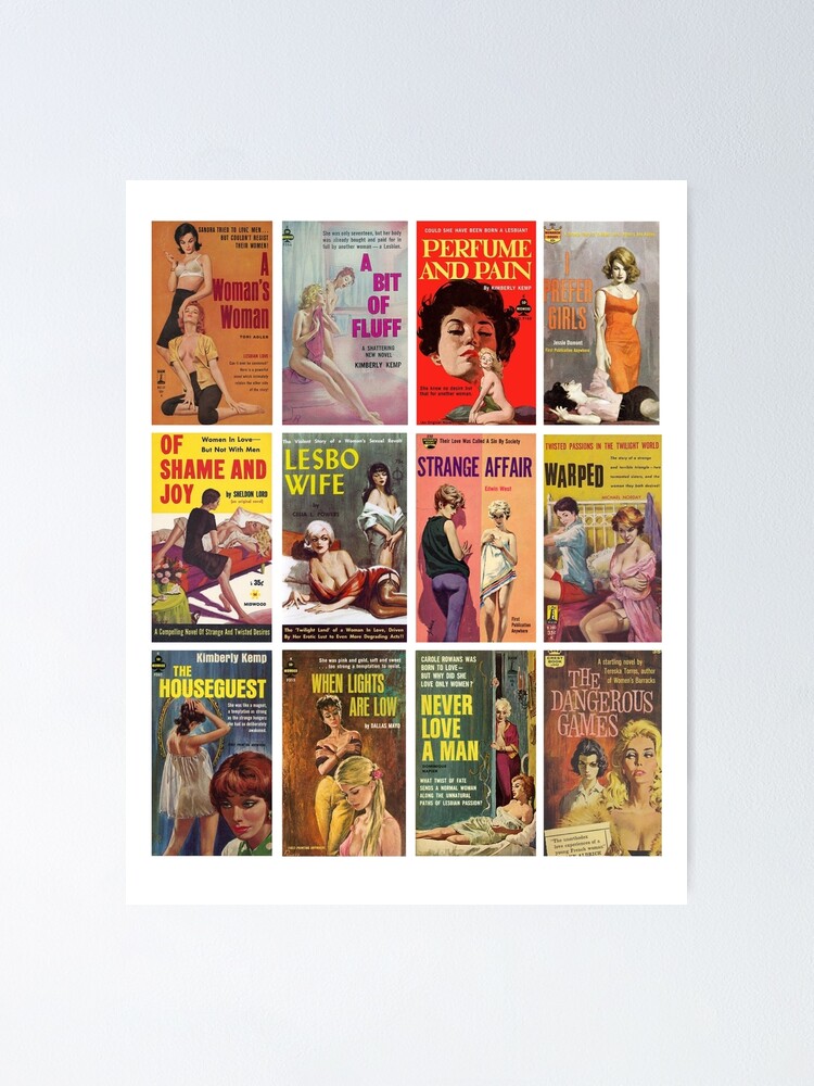 Lesbian Pulp Fiction Novels Book Cover Art Poster For Sale By Centuryartmedia Redbubble 