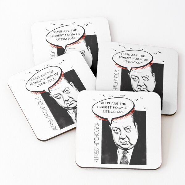 Item preview, Puns are the highest form of literature Alfred Hitchcock quote  designed and sold by Calliope Cr ⭐⭐⭐⭐⭐.