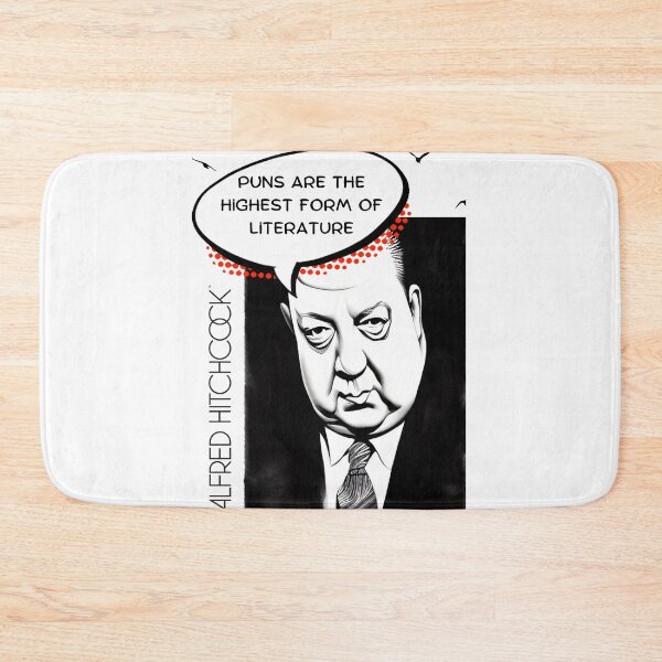 Item preview, Puns are the highest form of literature Alfred Hitchcock quote  designed and sold by Calliope Cr ⭐⭐⭐⭐⭐.